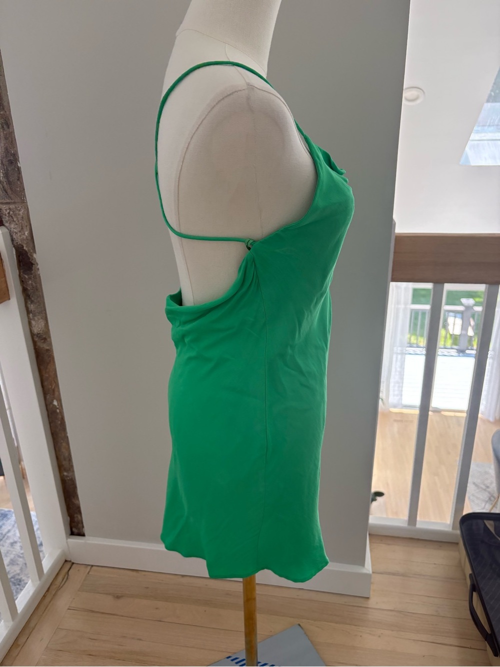 Zara Emerald Green Slip Dress - Picture 2 of 6